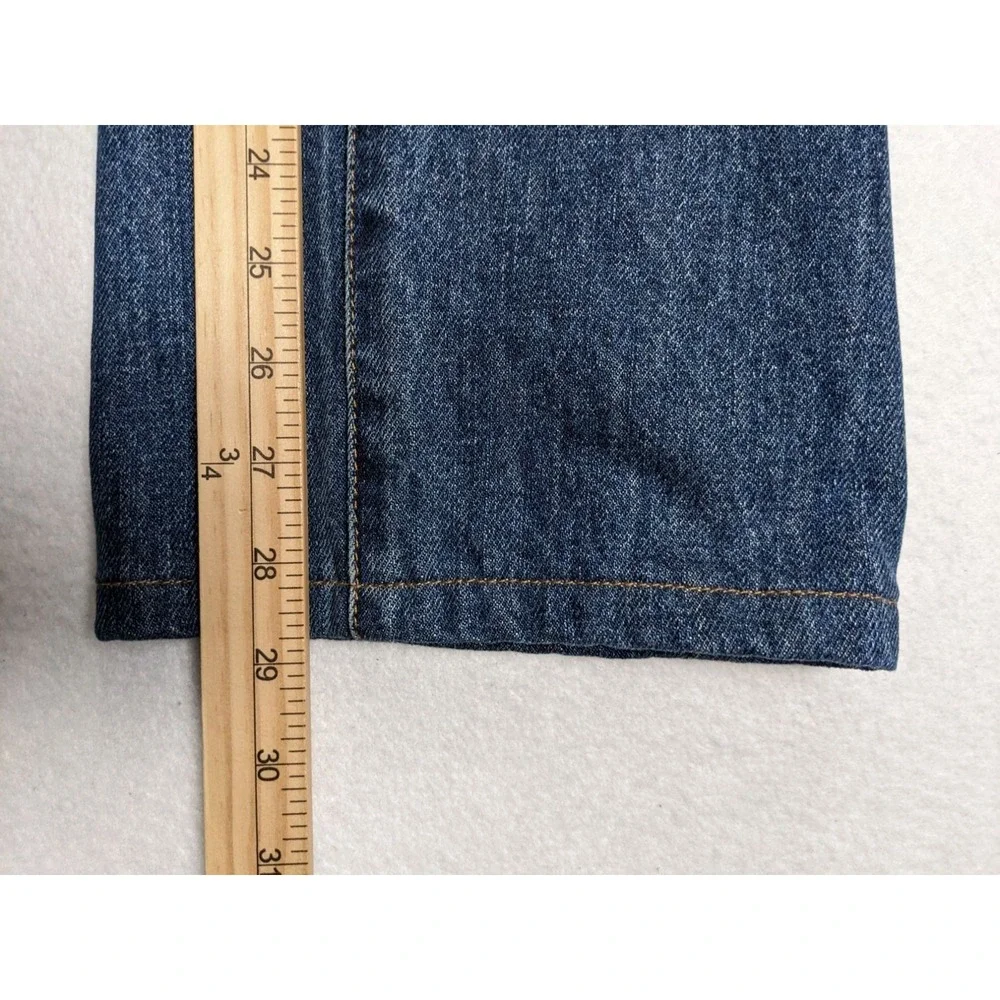 Lands End Square Rigger Mens Jeans Size 40 x 28.5 Traditional Fit Cotton Blue